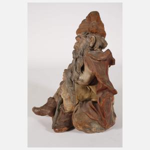 Gartenskulptur schlafender Zwerg