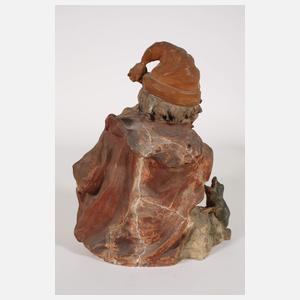 Gartenskulptur schlafender Zwerg