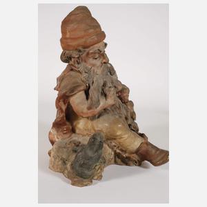 Gartenskulptur schlafender Zwerg