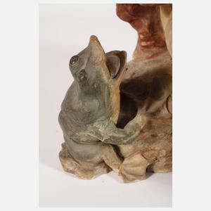 Gartenskulptur schlafender Zwerg