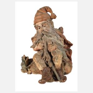 Gartenskulptur schlafender Zwerg