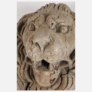 Imposante Brunnenmaske Löwenkopf