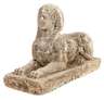Große Gartenskulptur liegende Sphinx
