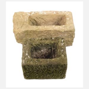 Paar Vogeltränken Sandstein