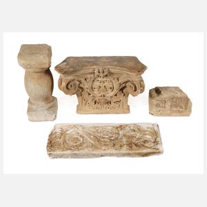 Vier Fassadenelemente