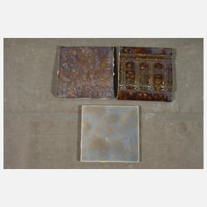 Großes Konvolut Meißener Wandfliesen Jugendstil