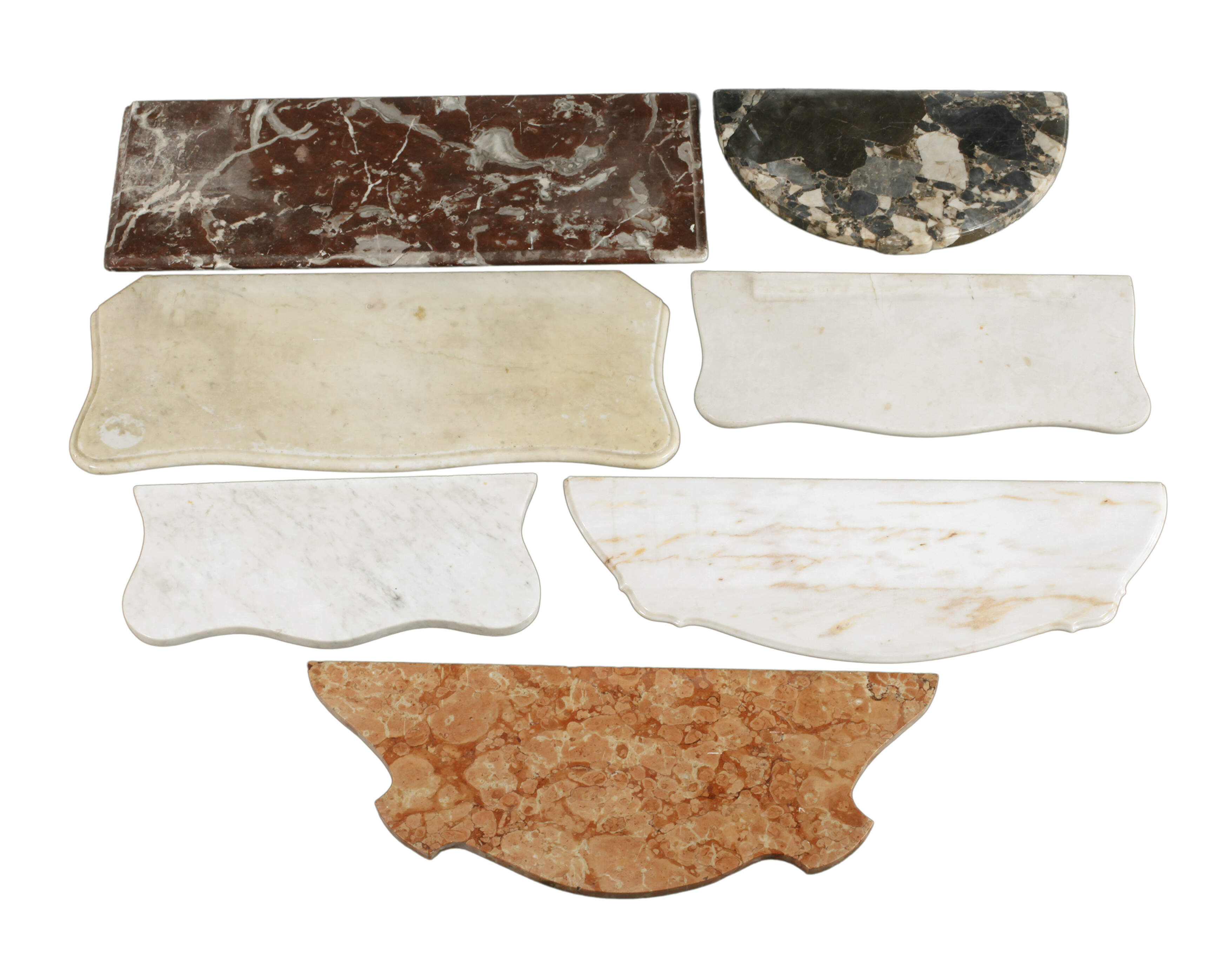 Sieben Marmorplatten