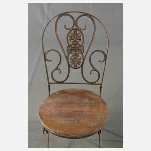 Gartentisch rund und zwei Stühle