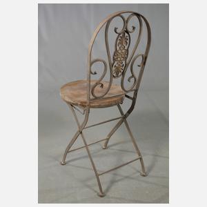 Gartentisch rund und zwei Stühle