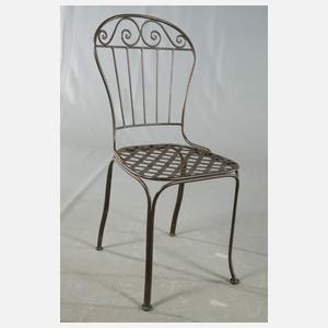 Zwei Paar Gartenstühle Eisen