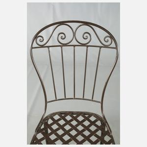 Zwei Paar Gartenstühle Eisen