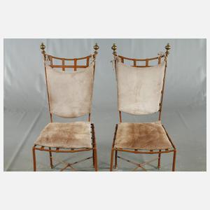 Zwei Paar Gartenstühle Eisen