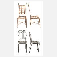 Zwei Paar Gartenstühle Eisen111