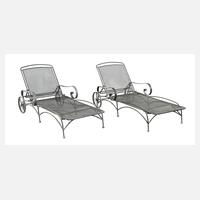 Zwei Gartenliegen Schmiedeeisen111