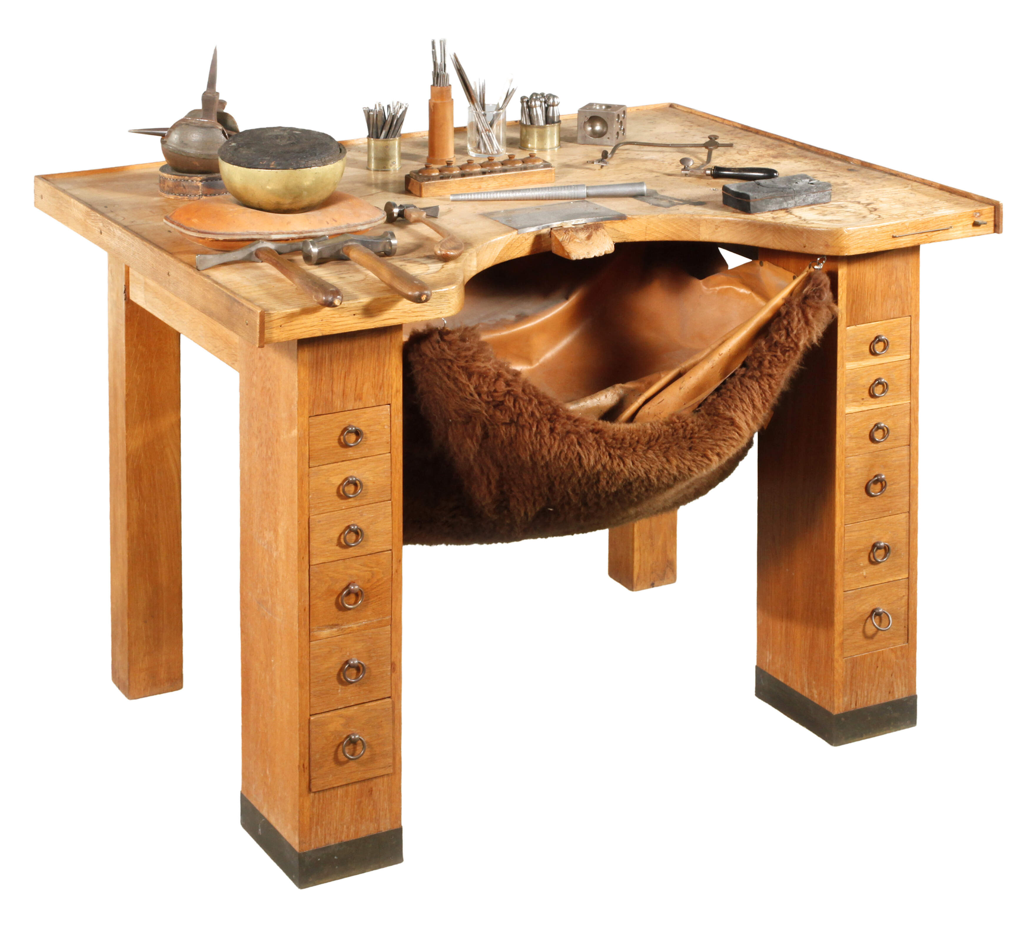 Arbeitstisch eines Goldschmieds