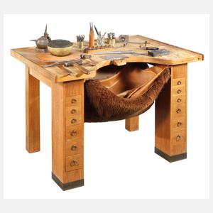 Arbeitstisch eines Goldschmieds