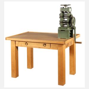 Werktisch eines Goldschmieds