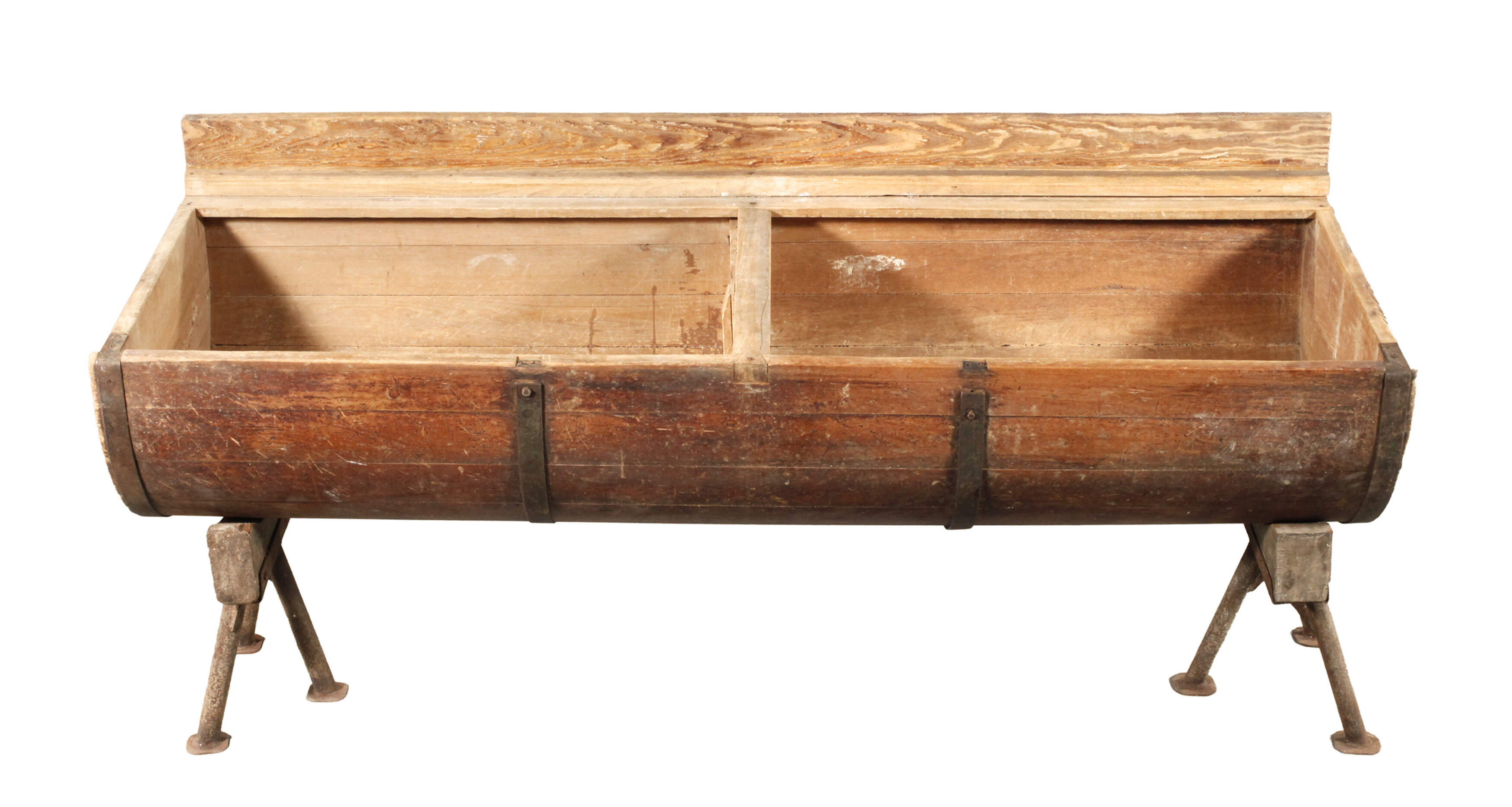 Großer Holztrog mit Ständer