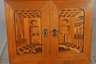 Otto Fritzsche intarsierter Wandschrank Jugendstil