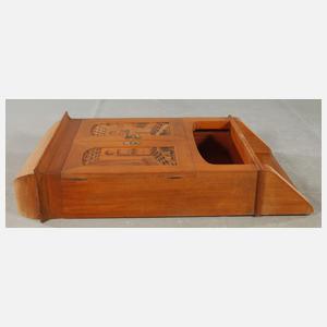 Otto Fritzsche intarsierter Wandschrank Jugendstil