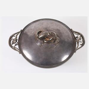 Georg Jensen große Silberterrine "Blossom"