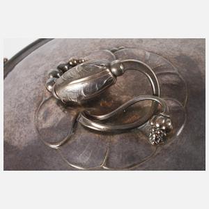Georg Jensen große Silberterrine "Blossom"