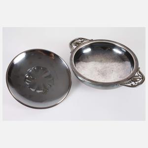 Georg Jensen große Silberterrine "Blossom"