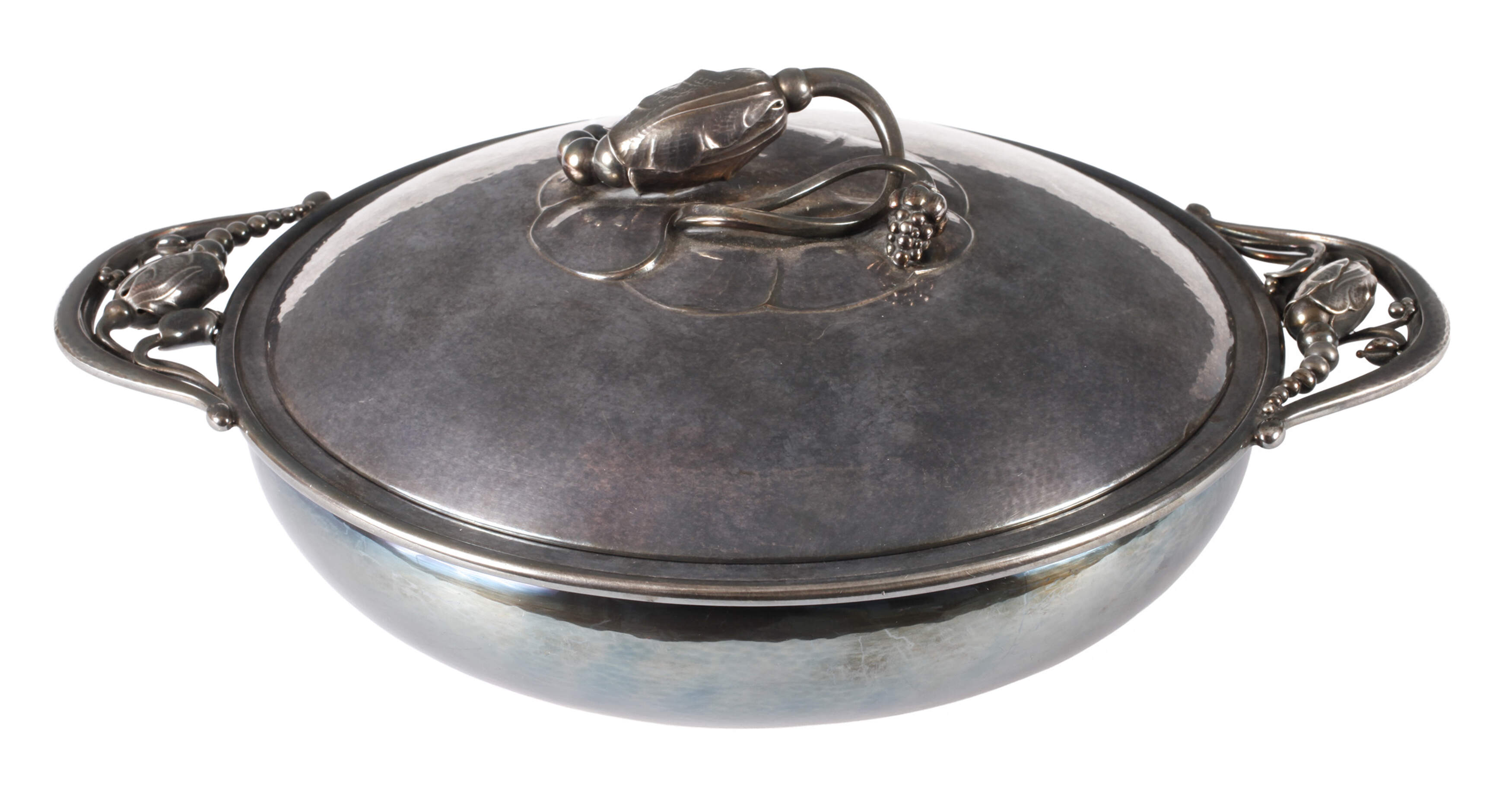 Georg Jensen große Silberterrine "Blossom"