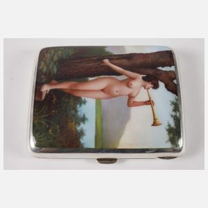 Zigarettenetui mit Emaillebemalung