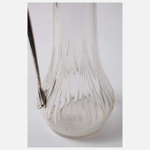 Karaffe mit Silbermontierung Jugendstil