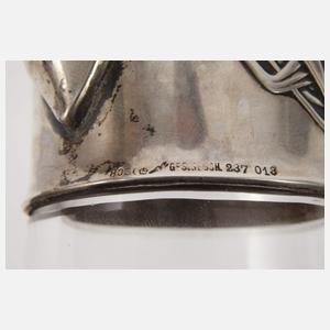 Karaffe mit Silbermontierung Jugendstil