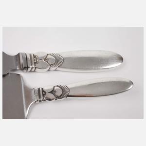 Georg Jensen zwei Vorlegeteile "Cactus"