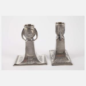 Paar Tischleuchter Jugendstil