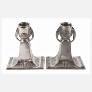 Paar Tischleuchter Jugendstil