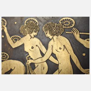 Paar Münchener Jugendstil-Teller "Der Tanz"