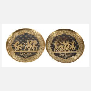 Paar Münchener Jugendstil-Teller "Der Tanz"