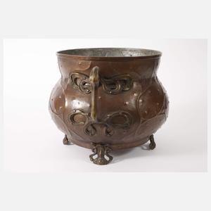 Große Kupferbowle Jugendstil