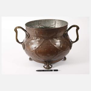 Große Kupferbowle Jugendstil