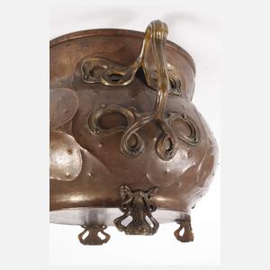 Große Kupferbowle Jugendstil