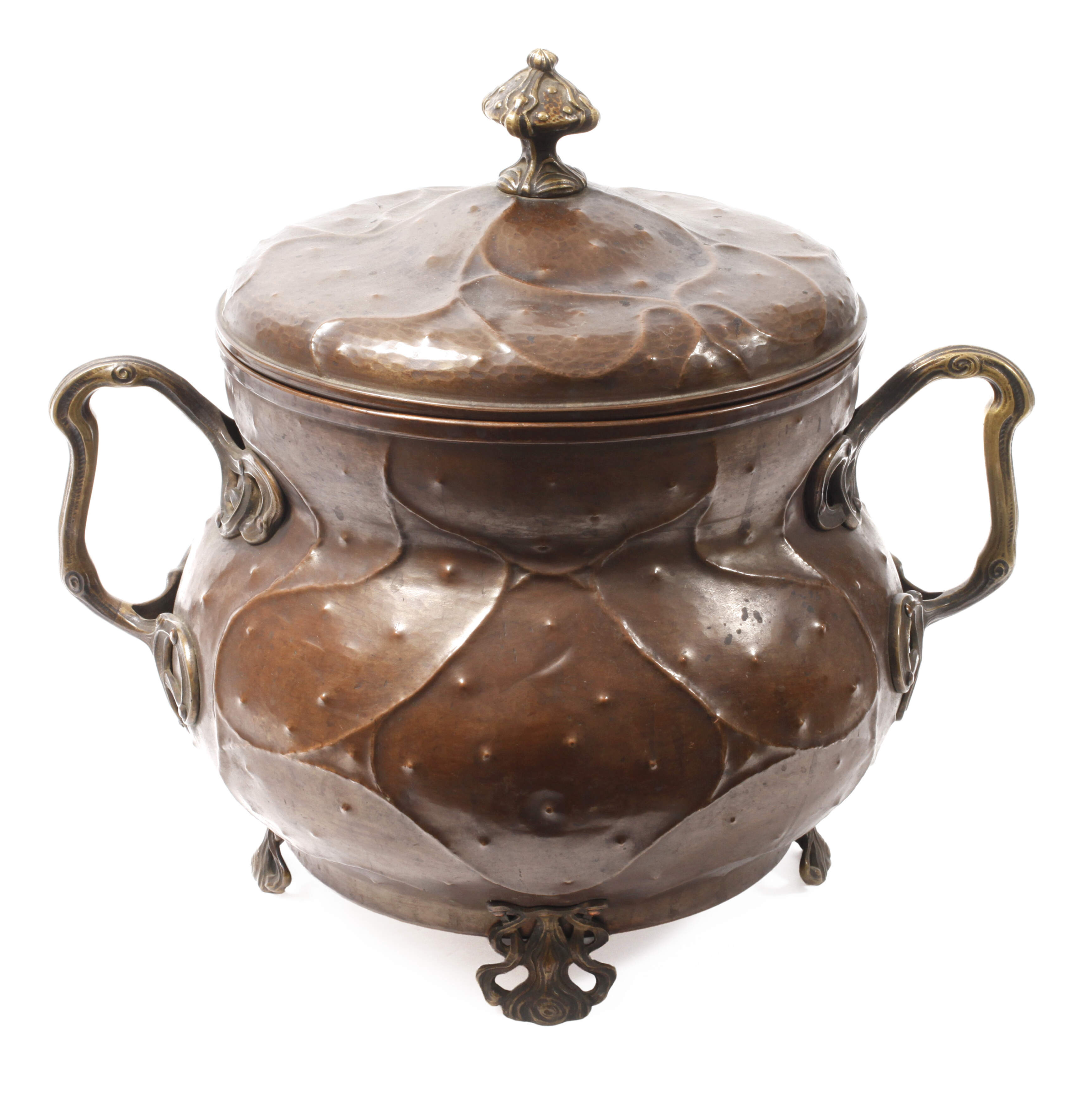 Große Kupferbowle Jugendstil