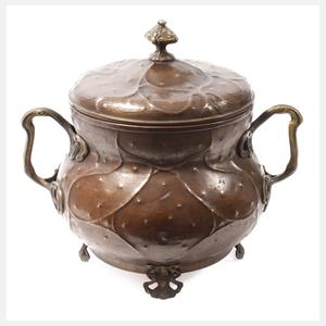 Große Kupferbowle Jugendstil