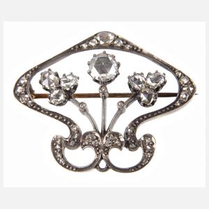 Jugendstil-Brosche mit Diamanten
