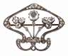 Jugendstil-Brosche mit Diamanten