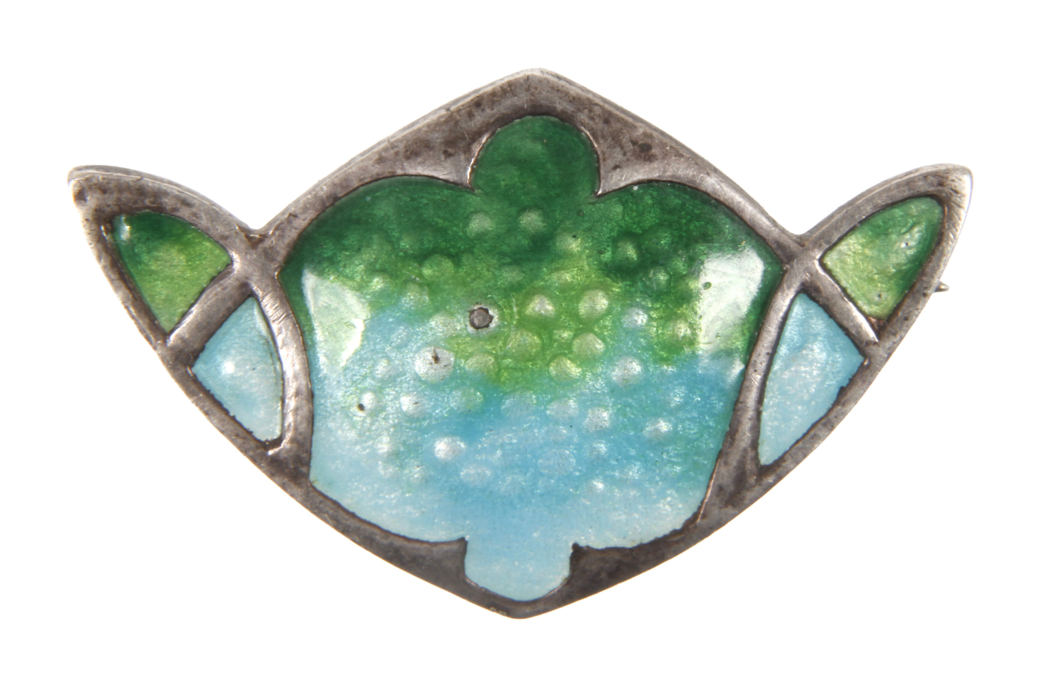 Jugendstil-Brosche mit Emaillebelag