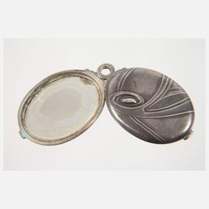 Silbermedaillon Jugendstil