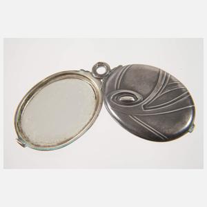 Silbermedaillon Jugendstil