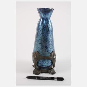 Lötz Wwe. montierte Vase "Cobalt Papillon"