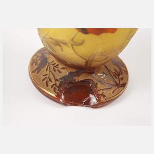 Daum Nancy Eierbecher und Émile Gallé Deckel