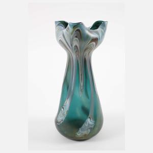 Jugendstil-Vase mit Messingmontierung