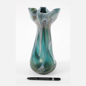 Jugendstil-Vase mit Messingmontierung